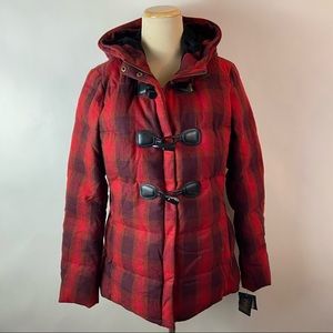 Pendleton Jackets \u0026 Coats | New Pendleton Small Newport Down Filled Wool Blend Red Plaid Puffer Coat Jacket | Color: Red | Size: S | Pm-14117666's